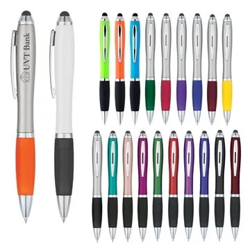 Image of 250 Customized Satin Stylus Pen - Rubber Grip