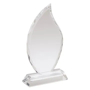 Image of 1 Custom Fiamma II Large Crystal Flame Award - Diamond-cut
