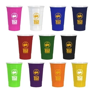 Image of 100 Promotional YUKON 16 oz Double Wall Party Cup - BPA Free & ...