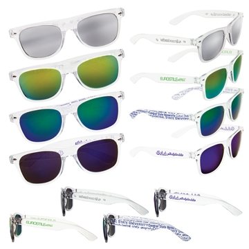Image of 100 Customized Mirrored Lens Sunglasses - UV Protection & Shatter ...
