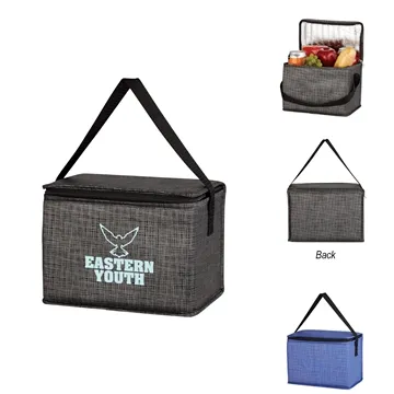 Image of 100 Customized Crosshatch Non-Woven Lunch Bag - Water Resistant