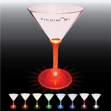 Image of 48 Custom 7 oz Lighted Standard Stem Martini - LED & BPA Free