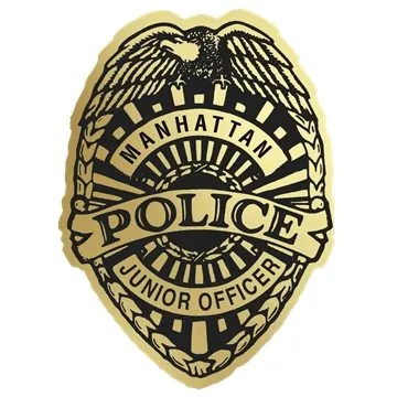 Image of 1 Promotional Badge Sticker on Roll | Police | 2 3/8" x 3 1/16" | ...