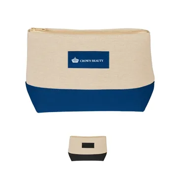 Image of 50 Custom Allure Cosmetic Bag - Jute & Canvas