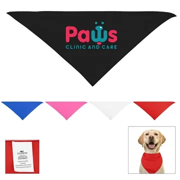 250 Customized Large Triangle rPET Pet Bandana - Recycled Material