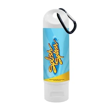 Image of 150 Customized 2 oz SPF 30 Sunscreen Lotion With Carabiner - FDA ...