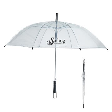 Image of 13 Customized 46" Arc Clear Umbrella - Automatic Open & Aluminum ...