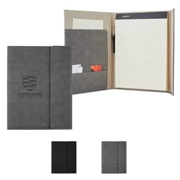 Leeman Nuba Executive Portfolio - Faux Suede & Magnetic Closure