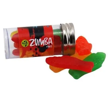 Image of 100 Custom Tube with Swedish Fish - Plastic & 3 inch