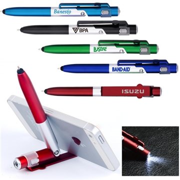 Image of 250 Promotional 4 In 1 Smartphone Stand Light Ballpoint Pen & ...