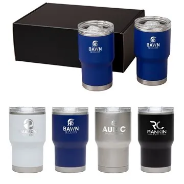 Image of 12 Promotional Atlas II Two-Piece Tumbler Gift Set - Vacuum Sealed ...
