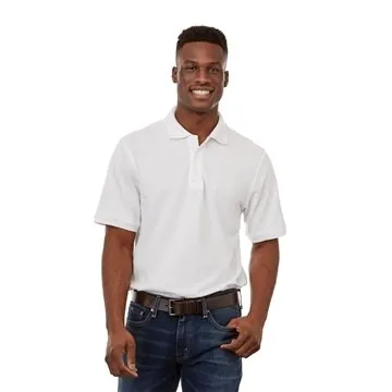 Image of 24 Custom Men's BELMONT Short Sleeve Pique Polo - 100% Cotton & ...