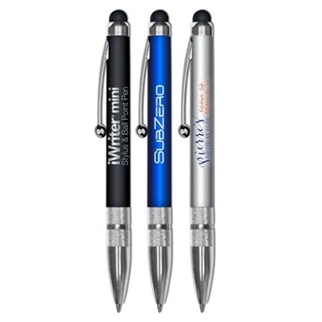 Image of 250 Custom iWriter Mini - Stylus & Retractable Ball Point Pen - ...