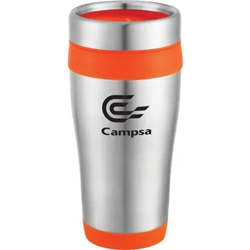 Image of 48 Customized Carmel 16 oz Travel Tumbler - Double-Wall Insulated