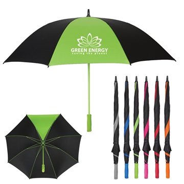 Image of 25 Promotional 60" Arc Splash of Color Golf Umbrella - Fiberglass ...