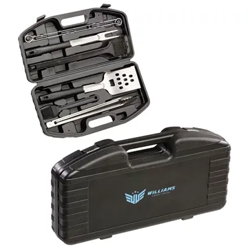 Image of 15 Promotional Highland 9-Piece Stainless Steel BBQ Set with ...