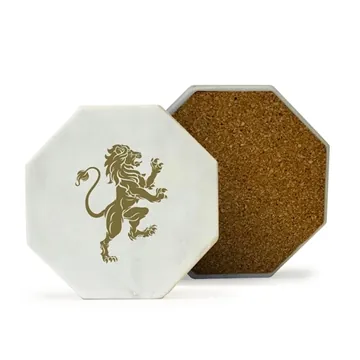 Image of 50 Customized Marble Octagon Coaster (single) - Natural Stone