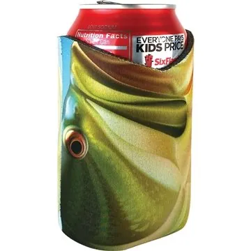 Image of 250 Promotional American Made Full Color Bass Can Cooler - ...