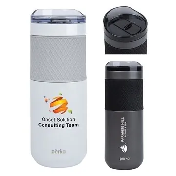 Image of 24 Custom Perka Avery 17 oz Double Wall, Stainless Steel Tumbler - ...