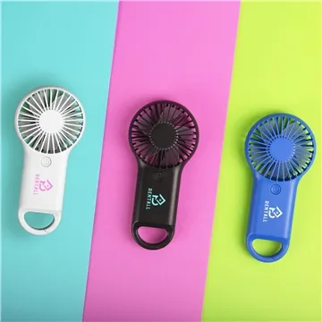 Image of 100 Customized E-Z Breezy Mini Travel Fan - Battery Powered & Dual ...