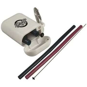 Image of 150 Custom Traveler's Silicone Straw with Carabiner Case - Food ...