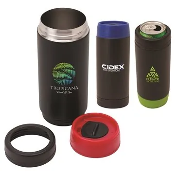 Image of 24 Customized Frosty 18 oz Double Wall Steel Tumbler Cooler - Dual ...