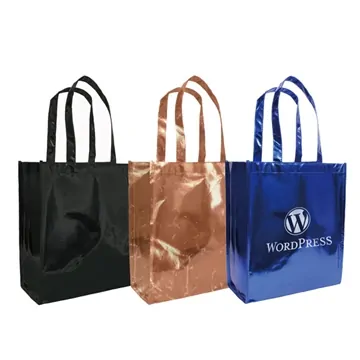 Image of 100 Custom Metallic Tote - Non-Woven & Durable