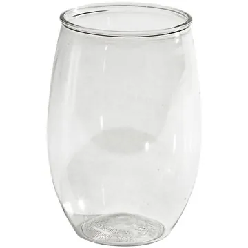 16 oz Plastic Stemless Wine Glass - BPA Free & American Made