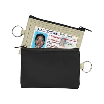 Image of 250 Promotional Coin Pouch W/Id Window & Split Ring