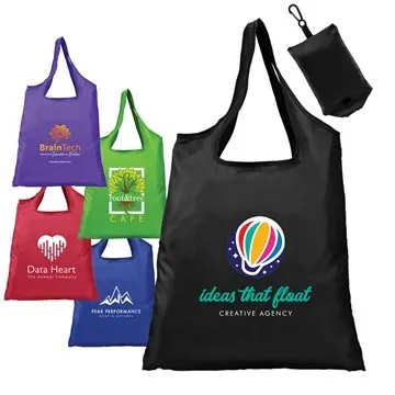 Image of 50 Promotional Santorini - Foldaway Shopping Tote Bag - 210D ...