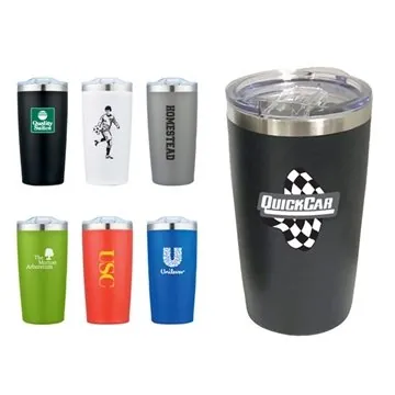 Image of 12 Promotional 20 oz Vacuum Insulated Travel Tumbler - Stainless ...