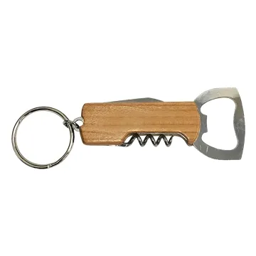 Image of 25 Customized Wood Bottle Opener: Keychain Bottle Opener Corkscrew ...