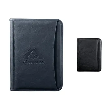 Image of 40 Custom Executive DuraHyde Zippered Padfolio with FSC Mix Paper ...