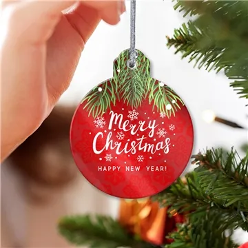Image of 250 Promotional Acrylic Holiday Ornaments - Full Color