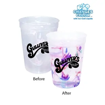Image of 250 Custom Mood 12 oz. Rainbow Confetti Cup - Color Changing & ...
