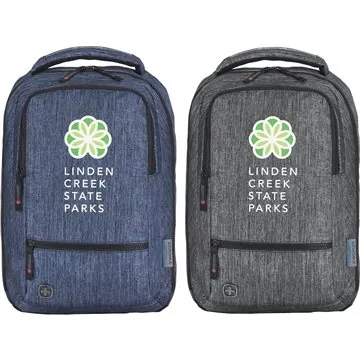 Image of 12 Promotional Wenger Meter 15 Laptop Backpack - Padded Sleeve & ...
