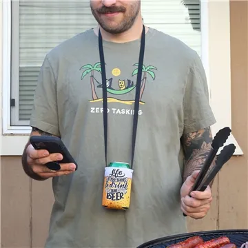 Image of 250 Custom Full Color Hands Free Can Coolie - USA Made & Machine ...