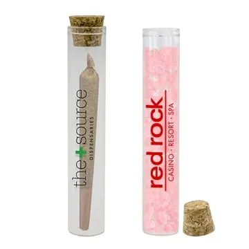 Image of 640 Customized Glass Tube w/Cork - Airtight