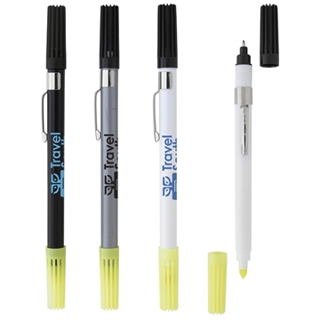 Image of 150 Custom Dri Mark Double Header Highlighter Nylon Pen Combo - ...