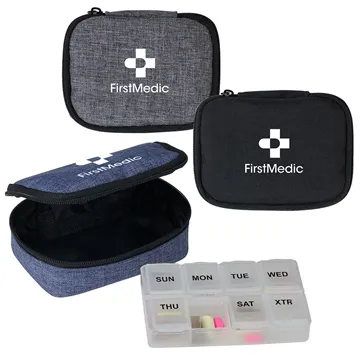 Image of 150 Customized Traveler 8-Compartment Pill Organizer - Portable & ...