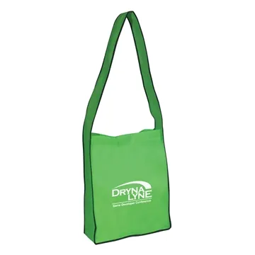 Image of 150 Customized Non-Woven Messenger Tote Bag With Hook And Loop ...