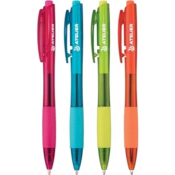 Image of 500 Promotional Tryit Bright Pen - Ribbed Grip & Retractable