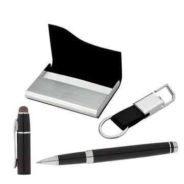 Image of 25 Custom Langley Classic Business Gift Set - Leatherette & Stylus