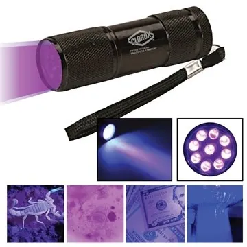 Image of 100 Custom Black Ultraviolet (UV) LED Flashlight - 395nm