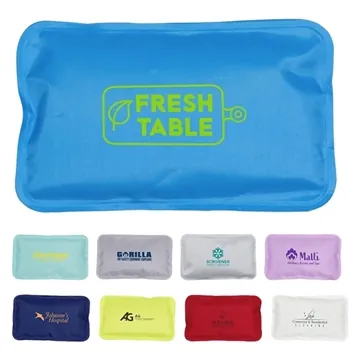 Image of 100 Custom Rectangle Nylon-Covered Hot Cold Pack - FDA Compliant