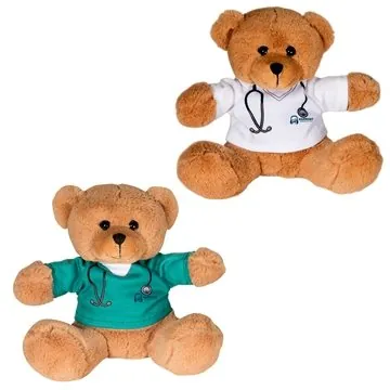 Image of 50 Customized 7" Doctor Or Nurse Plush Bear - Safety Tested