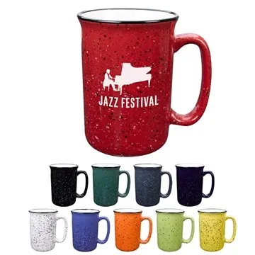 Image of 144 Custom 14 oz Tall Campfire Mug - Granite Design & FDA ...