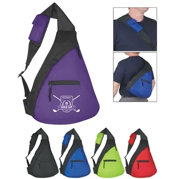Image of 50 Customized Budget Sling Backpack - 210D Polyester & Padded