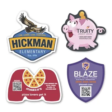 Image of 250 Customized 7 Sq Custom Corners Flat Flexible Magnet - ...