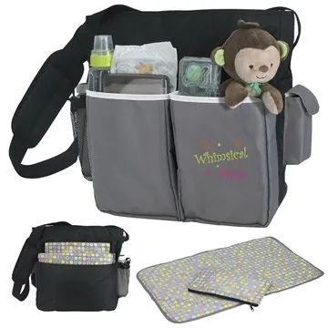 Image of 13 Promotional Tot Diaper Bag - Changing Pad & Multiple Pockets